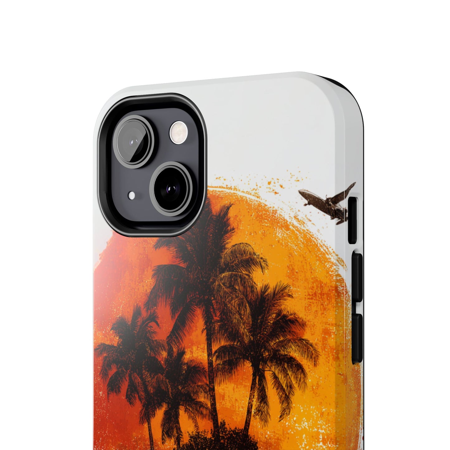 Surfer & Sunset Wave in Grunge Ink Illustration Style - Artistic Phone Case - Artistic Vision