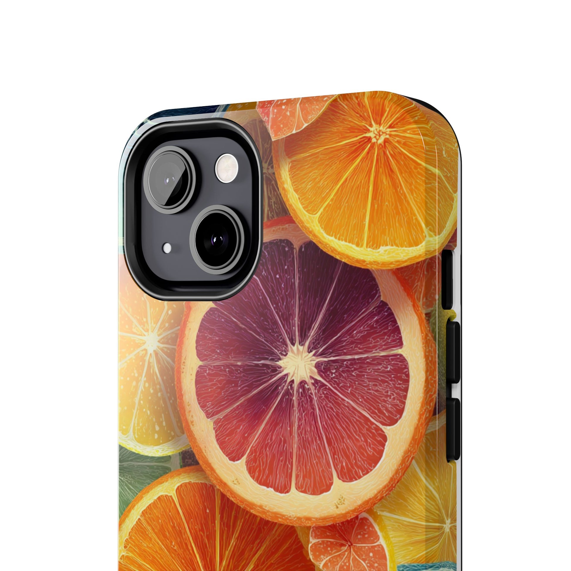 Vibrant Citrus Slice Collage in Tropical Graphic Style - Vibrant Artistic Phone Case - Artistic Vision