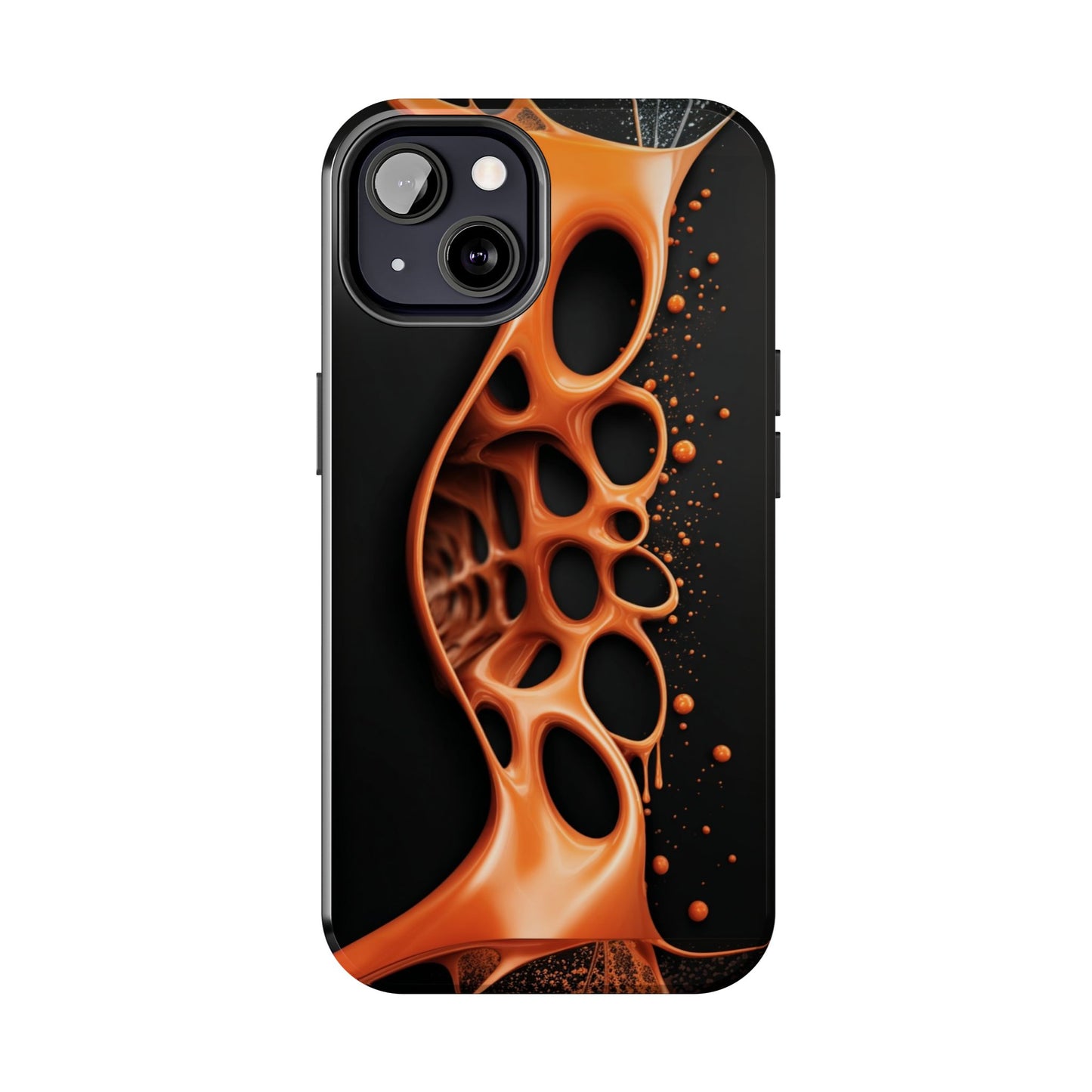 Glossy Lexan case in orange molten pattern