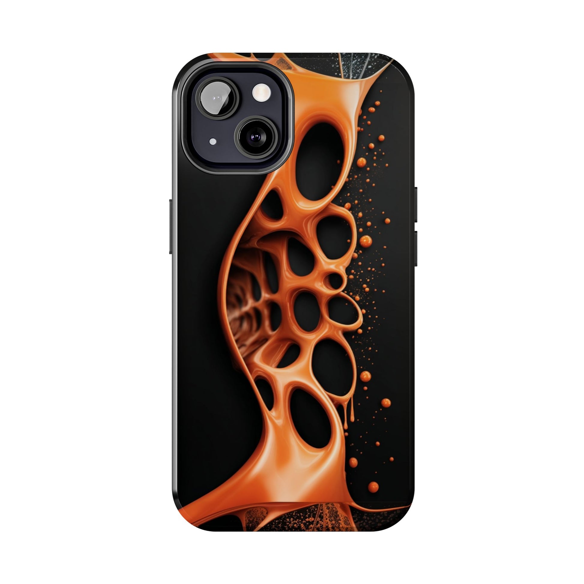 Glossy Lexan case in orange molten pattern