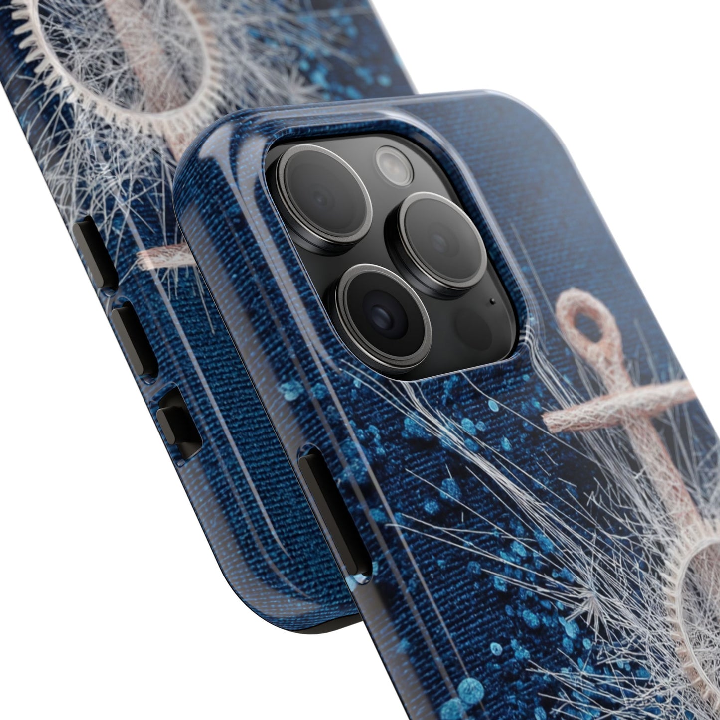 Nautical Wireframe Anchor Tough Phone Case - Durable Protection with Beach Vibes - Artistic Vision