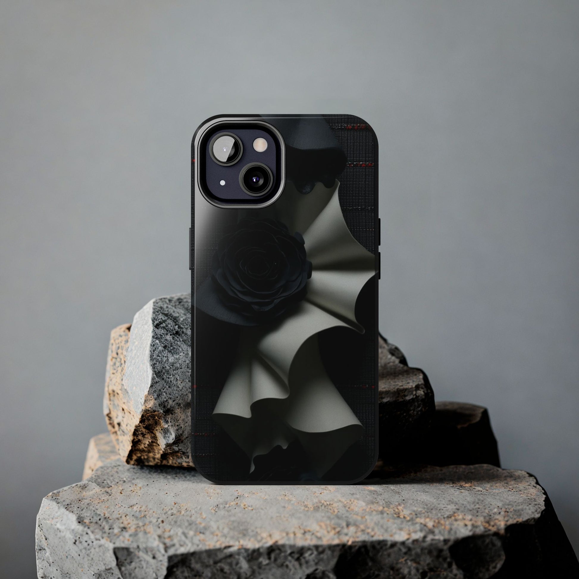 The case resembles fabric sculpture with lifelike texture and luxurious detailing.