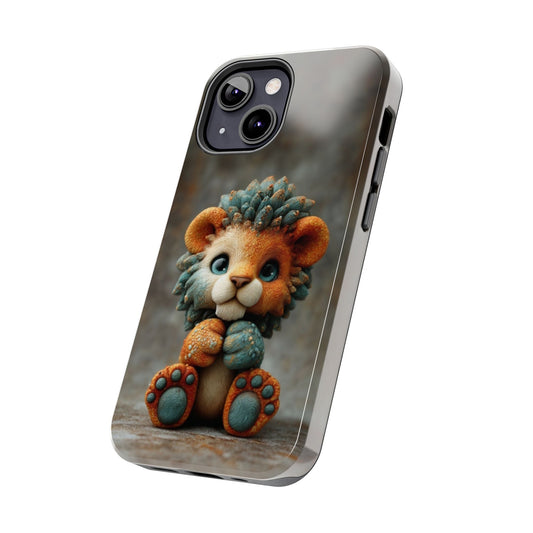 Play-Doh Lion – Tough Phone Case with 3D Clay Cub Design - Artistic Vision