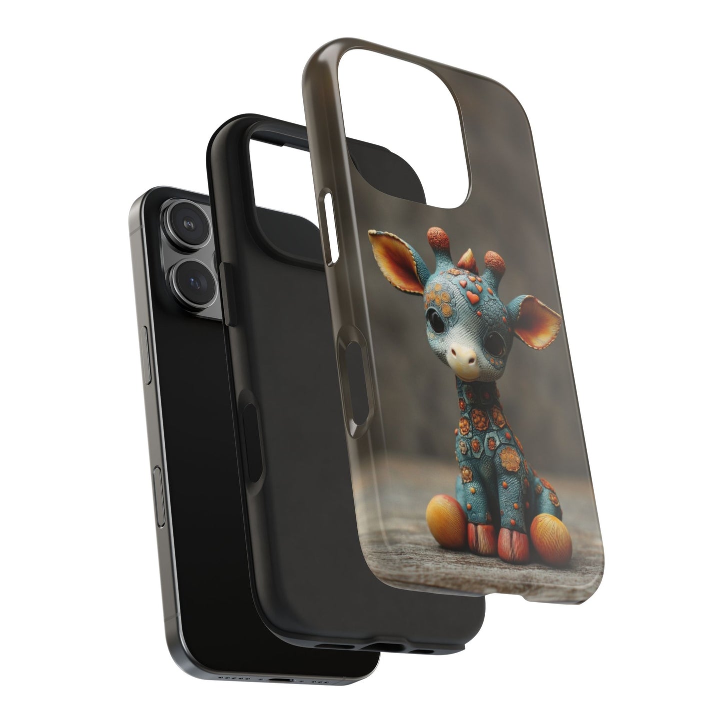 Play-Doh Giraffe – Tough Phone Case with Whimsical 3D Animal Design - Artistic Vision