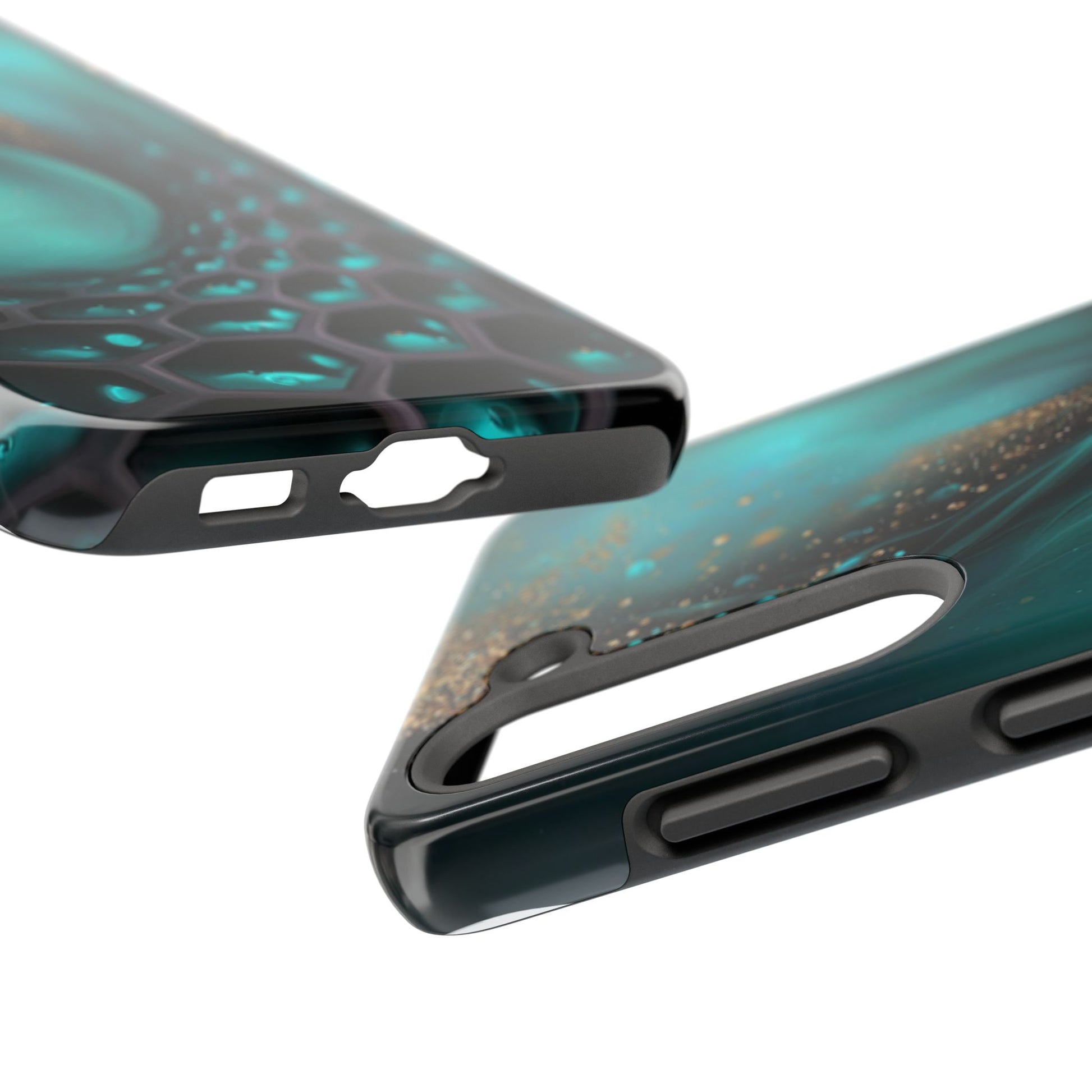 Crystal-like turquoise abstract phone case