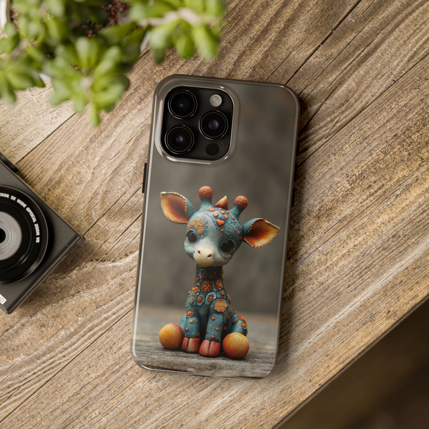 Play-Doh Giraffe – Tough Phone Case with Whimsical 3D Animal Design - Artistic Vision