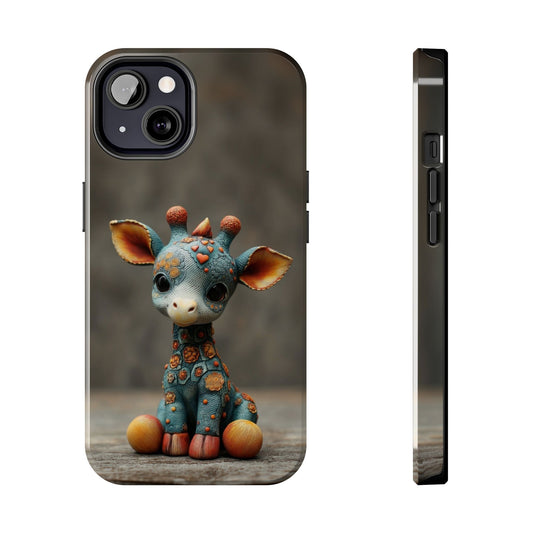 Play-Doh Giraffe – Tough Phone Case with Whimsical 3D Animal Design - Artistic Vision