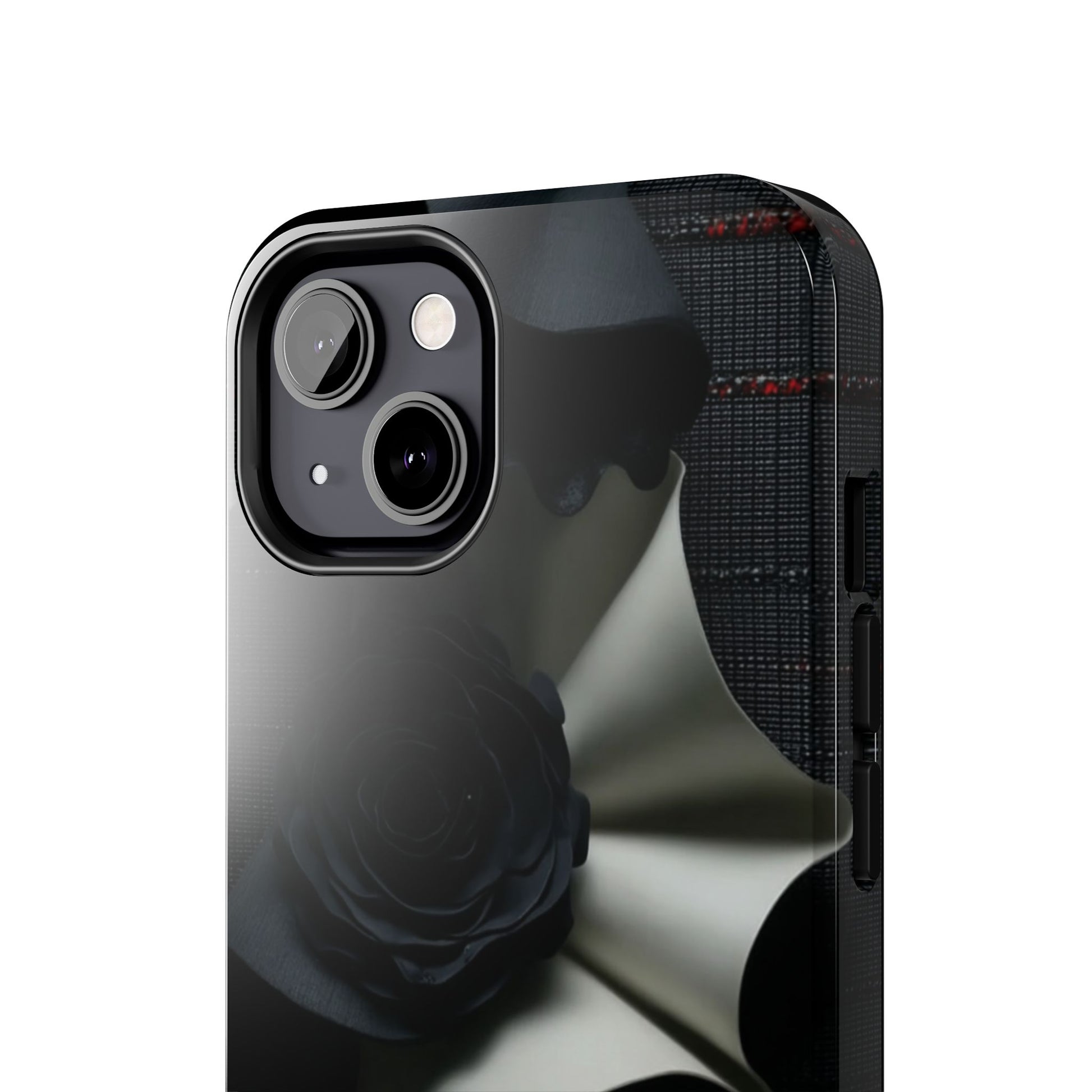 This abstract case blends softness and strength with organic curves and structured petals.