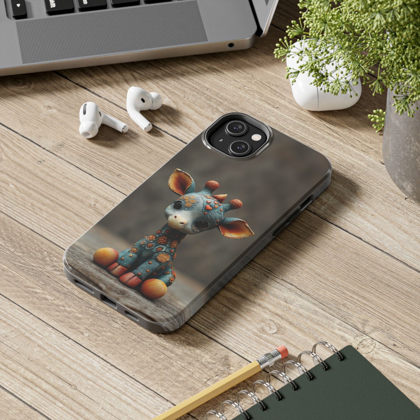 Play-Doh Giraffe – Tough Phone Case with Whimsical 3D Animal Design - Artistic Vision