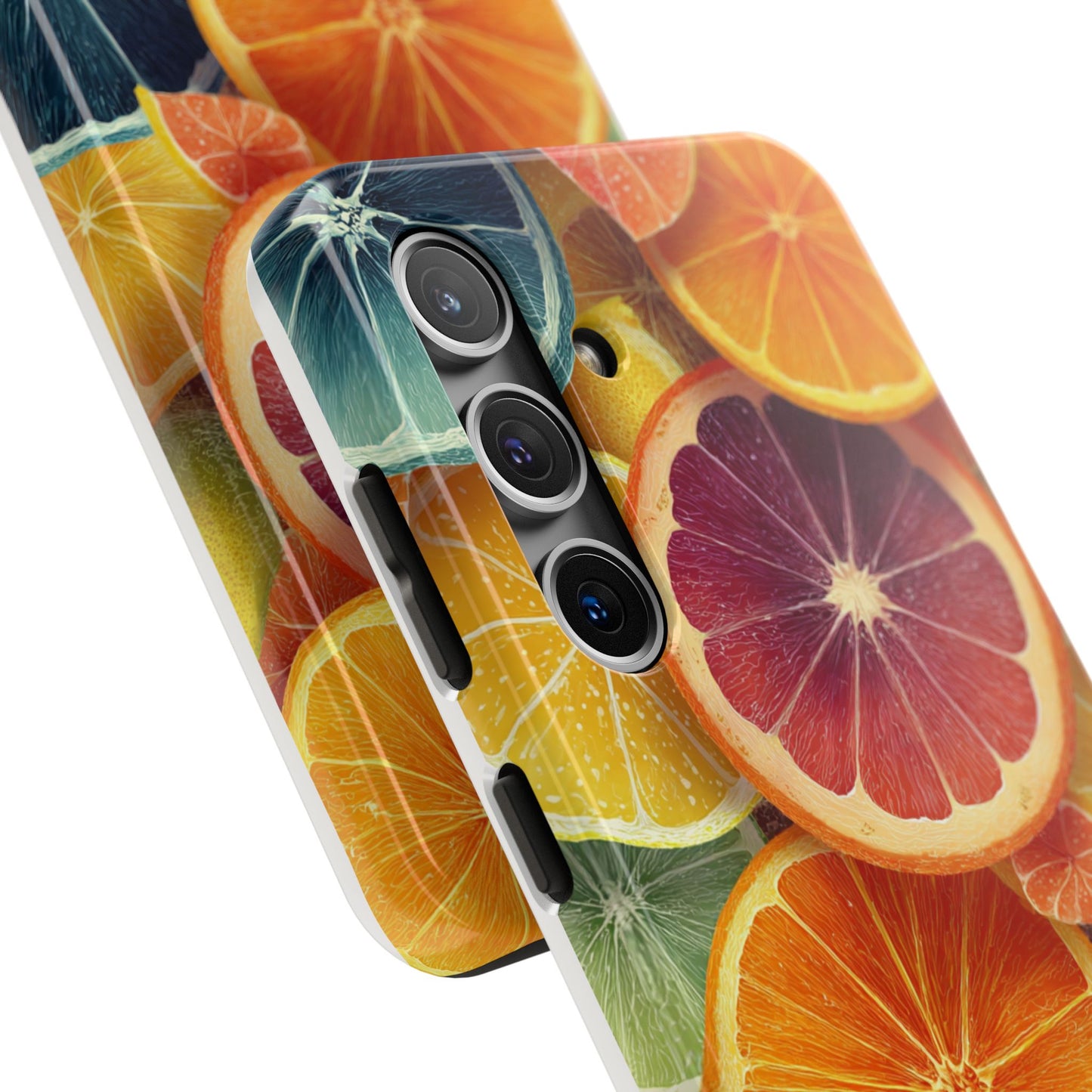 Vibrant Citrus Slice Collage in Tropical Graphic Style - Vibrant Artistic Phone Case - Artistic Vision