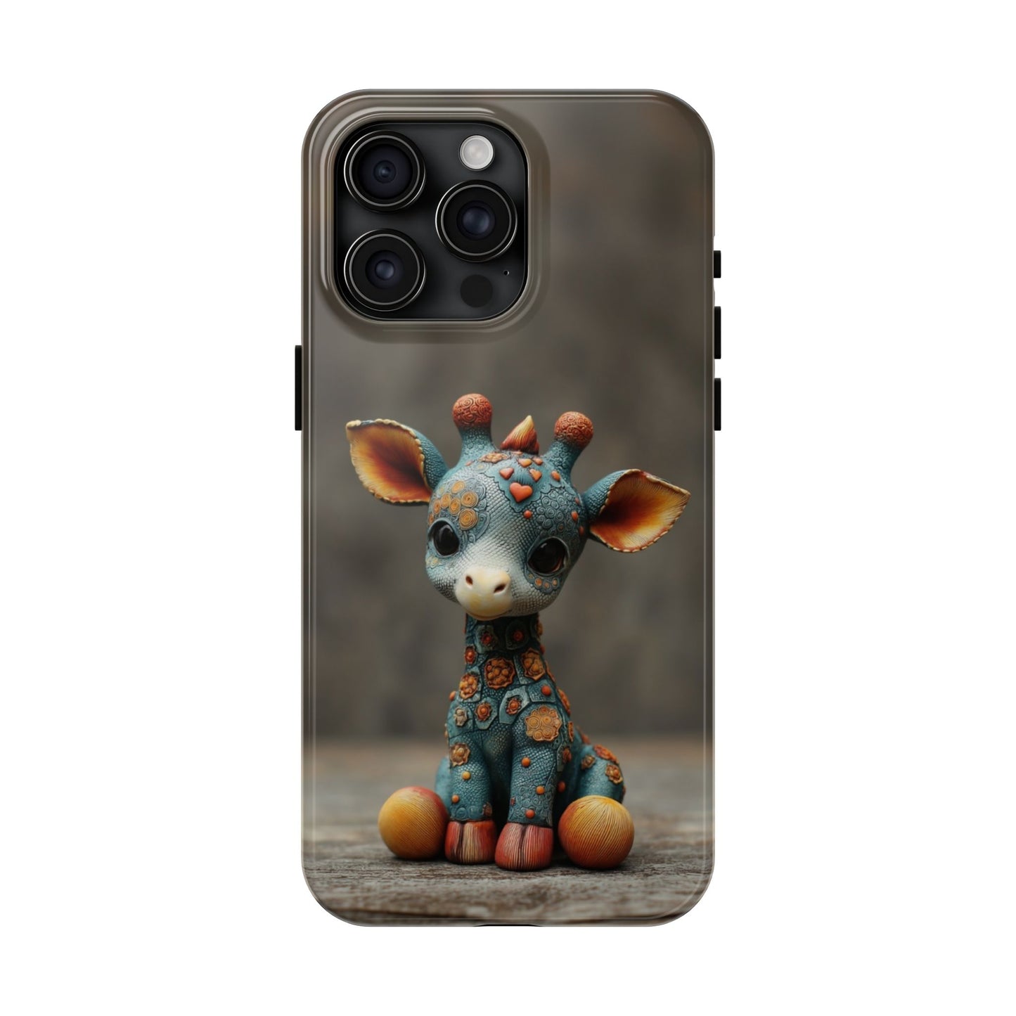 Play-Doh Giraffe – Tough Phone Case with Whimsical 3D Animal Design - Artistic Vision