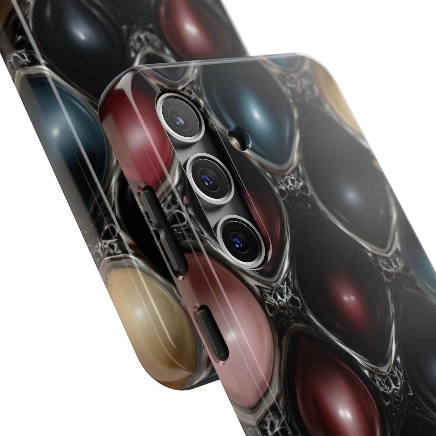 The tough case shows off a cinematic composition with bold contrast between the orb and its environment.