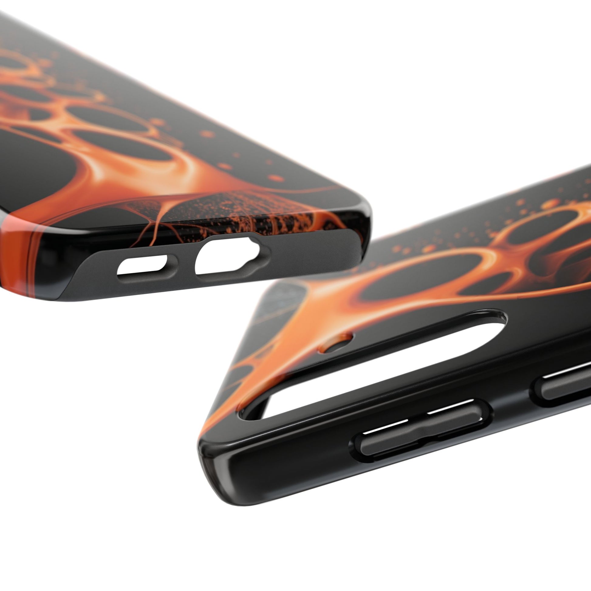 Orange and black bold art phone case