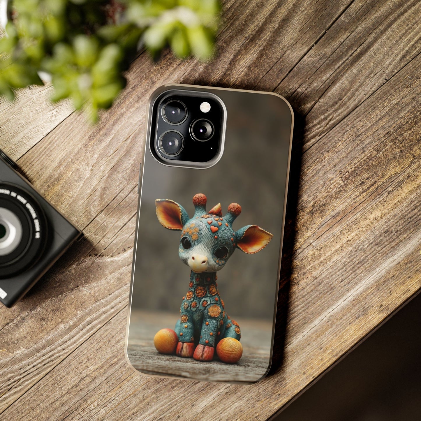 Play-Doh Giraffe – Tough Phone Case with Whimsical 3D Animal Design - Artistic Vision