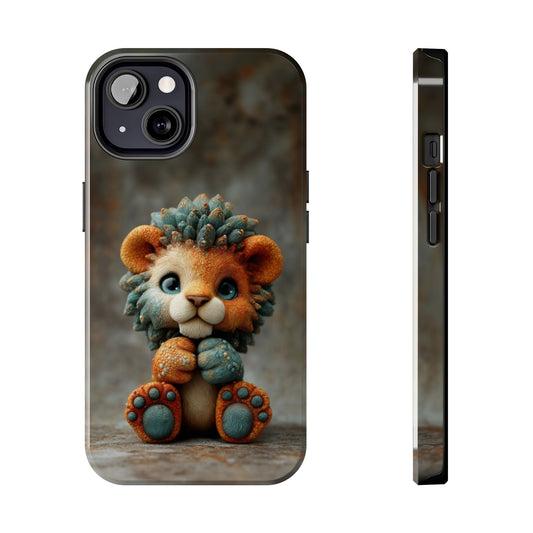 Play-Doh Lion – Tough Phone Case with 3D Clay Cub Design - Artistic Vision