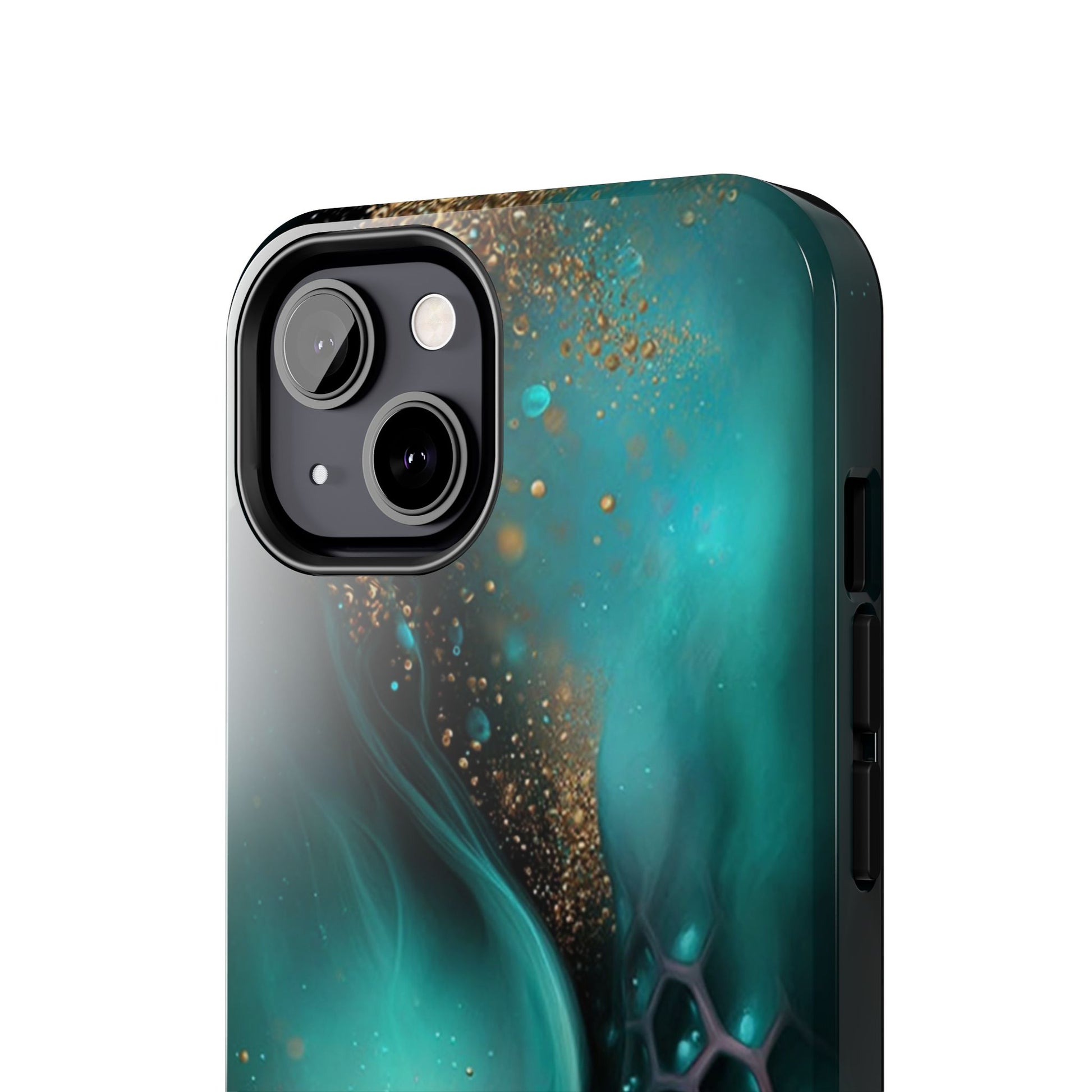 Tough case with glowing energy aesthetic