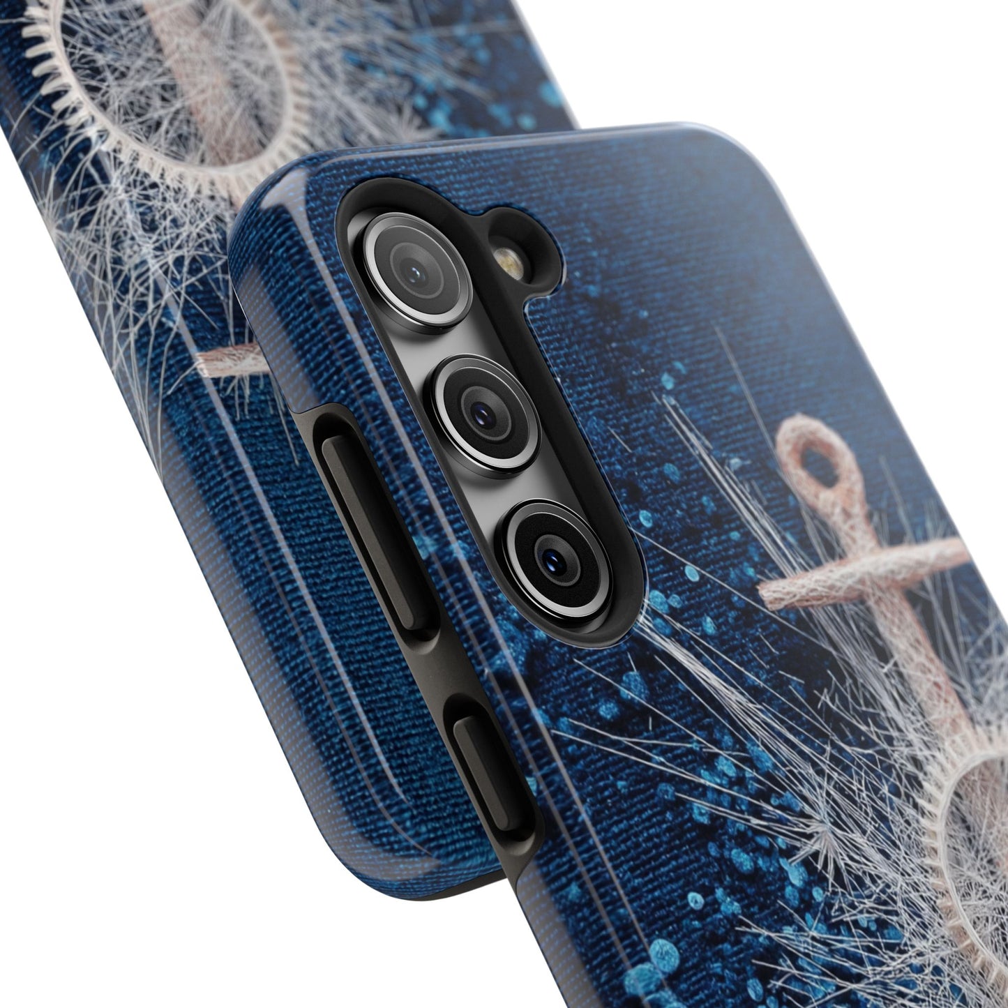 Nautical Wireframe Anchor Tough Phone Case - Durable Protection with Beach Vibes - Artistic Vision