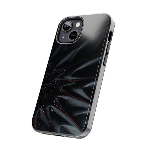 Silk Nebula Tough Phone Case – Black Fabric Galaxy Texture - Artistic Vision