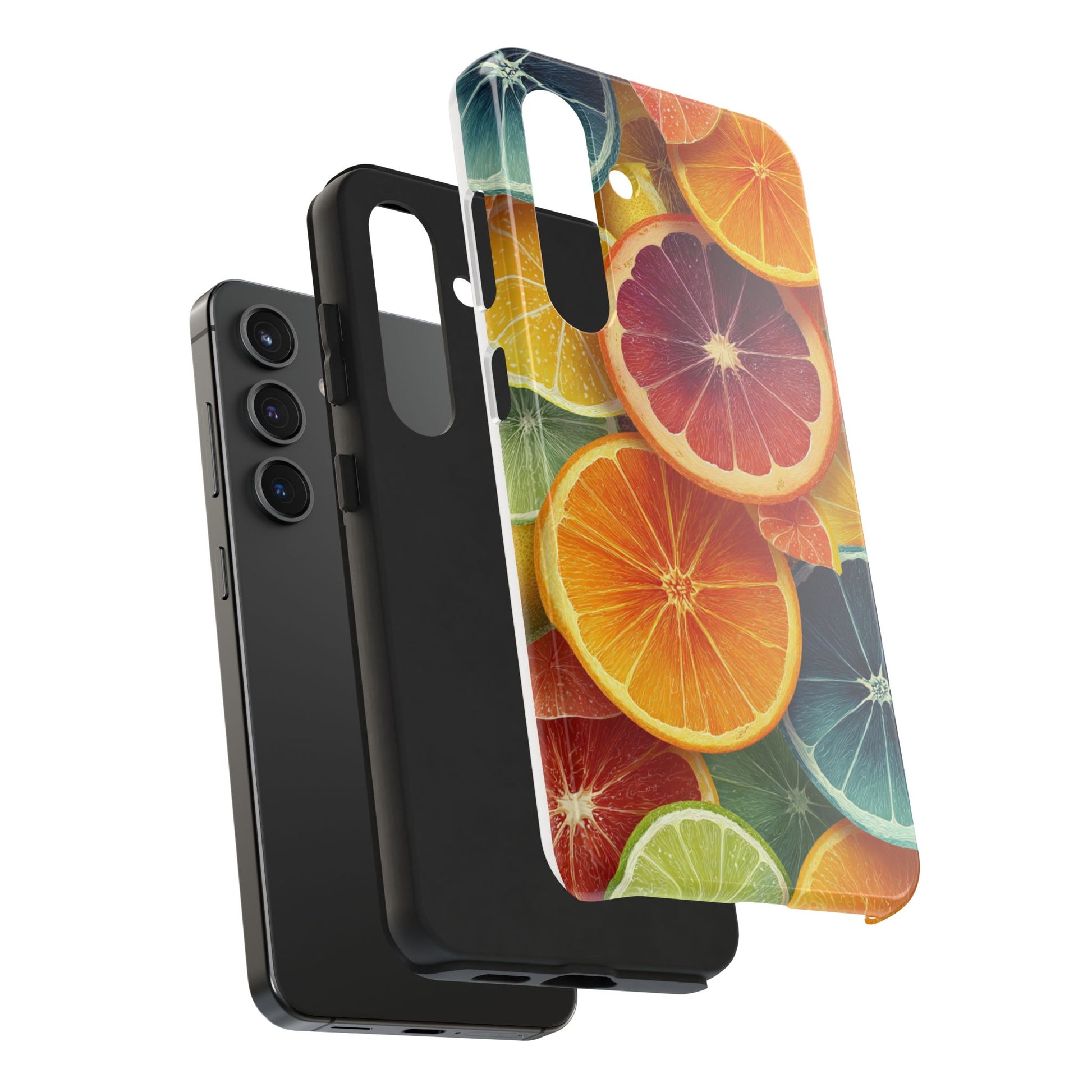 Vibrant Citrus Slice Collage in Tropical Graphic Style - Vibrant Artistic Phone Case - Artistic Vision