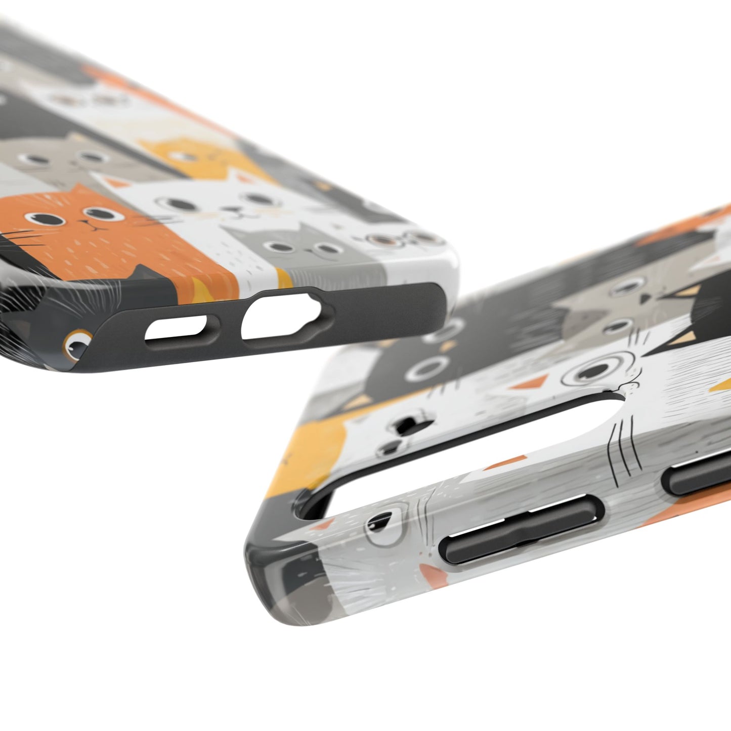 Artistic cat phone case for animal lovers and kids