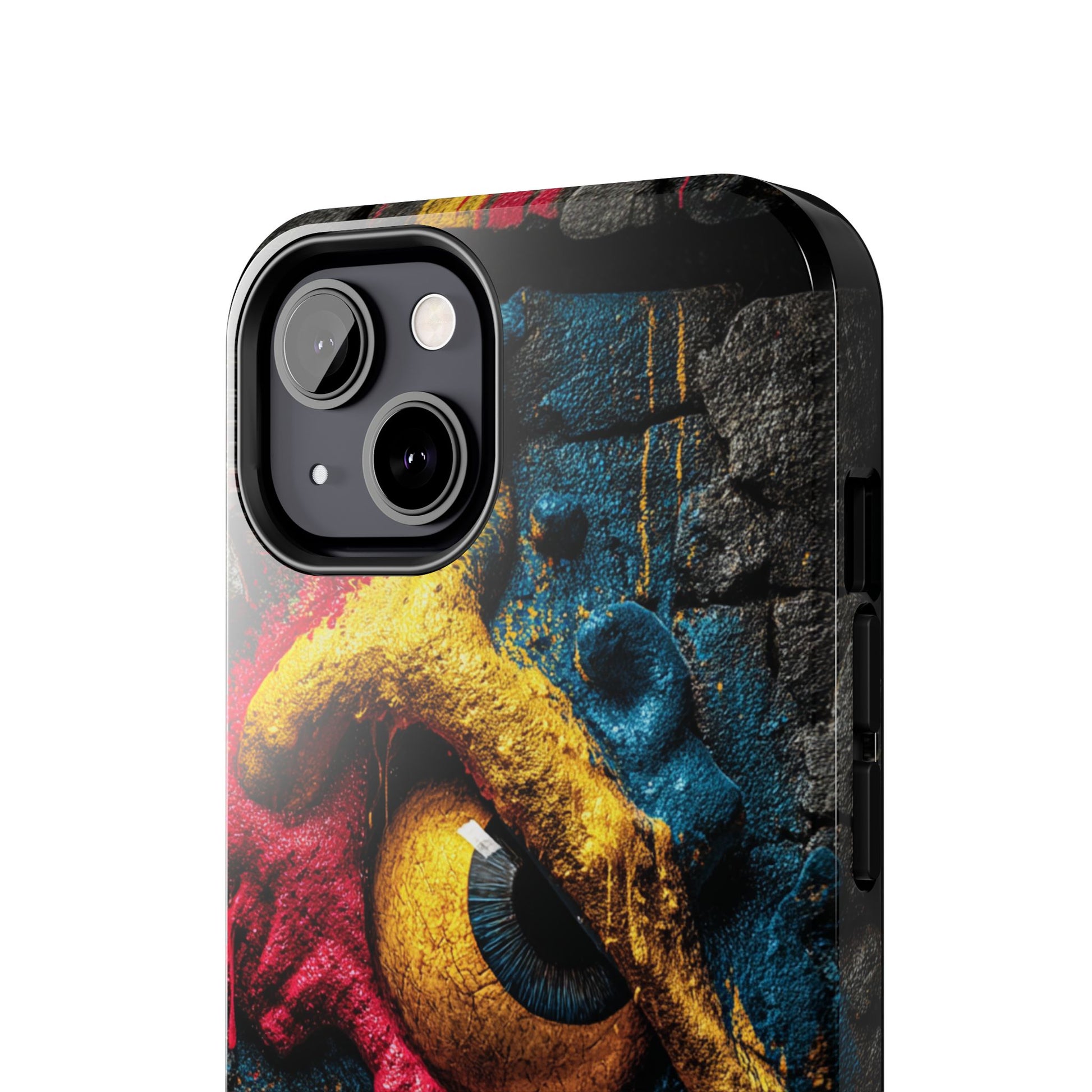 Dark surreal phone case with symbolic visual style