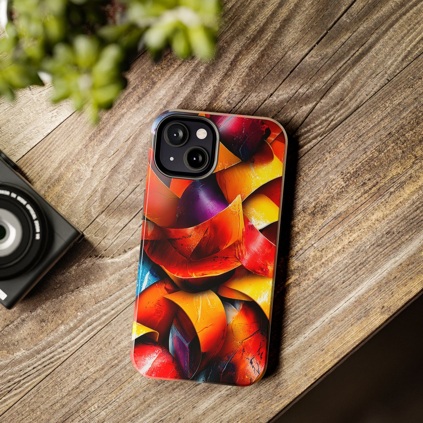 Digital painting inspired ribbon phone case in motion