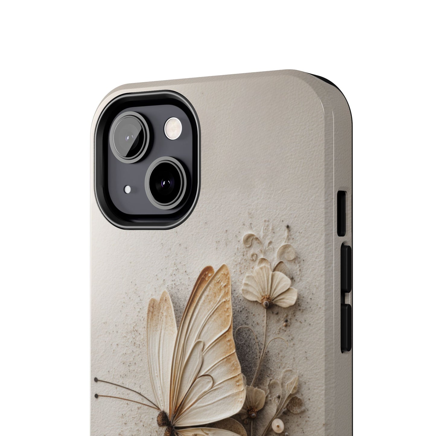 Embossed style phone case with gentle natural motifs