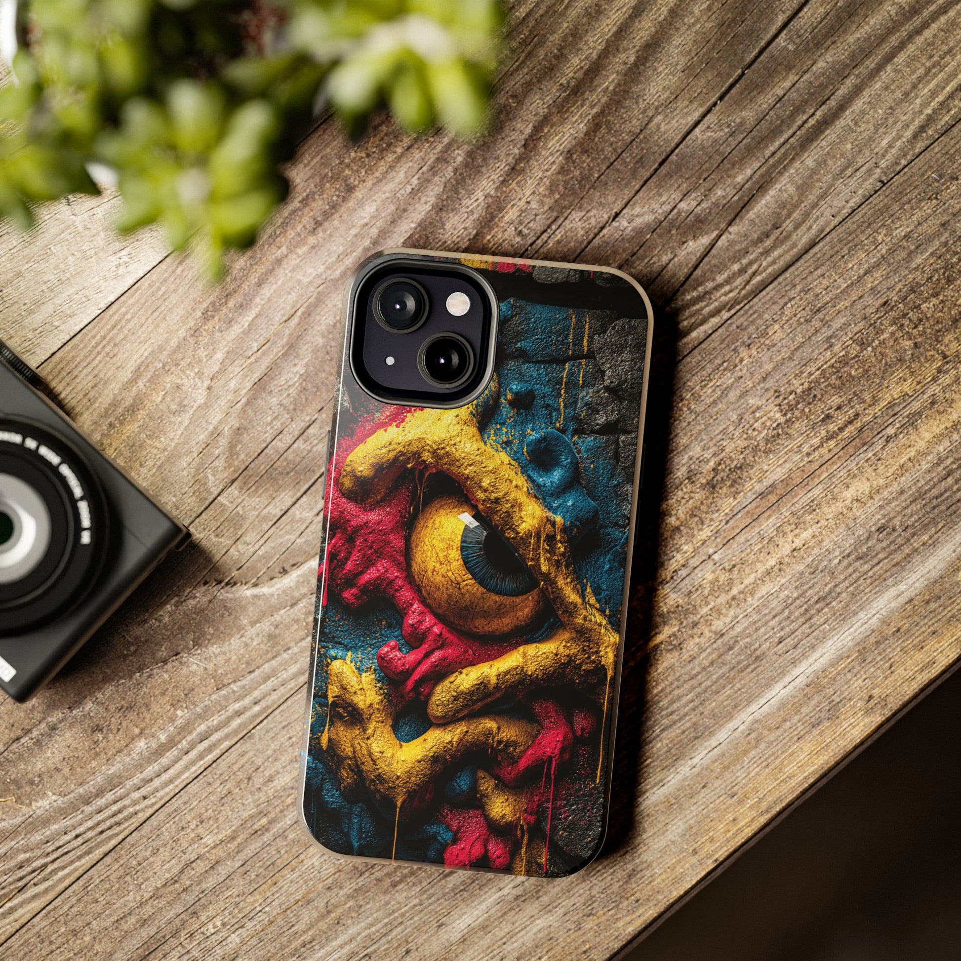 Expressive phone case with bold street textures