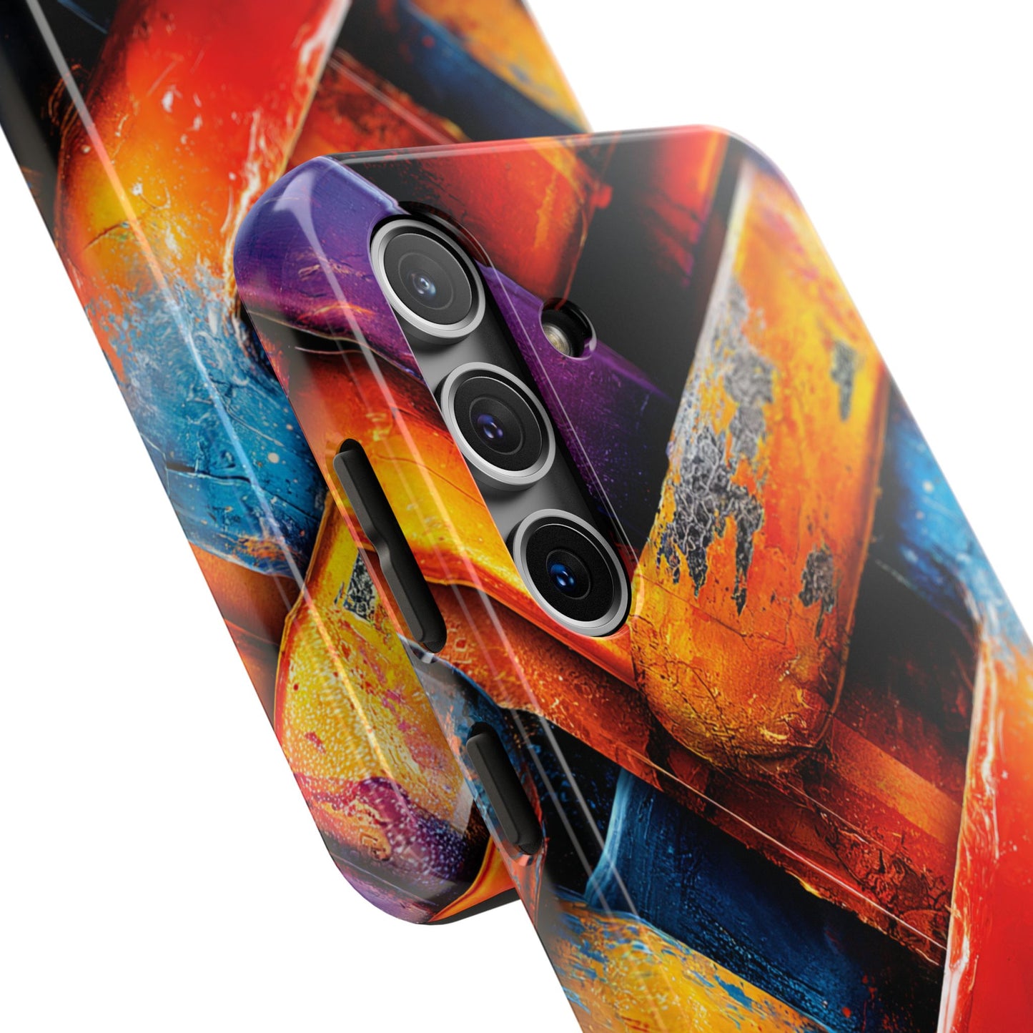 Modern art phone case inspired by molten weave patterns