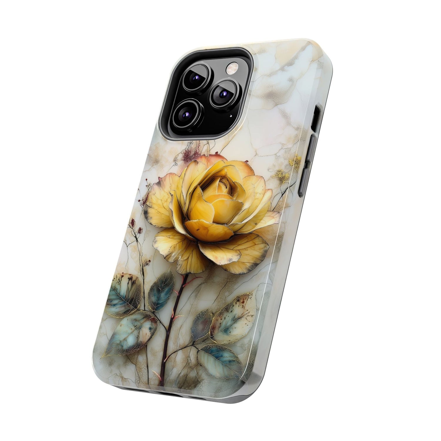 Floral phone case with artistic botanical design by Alla