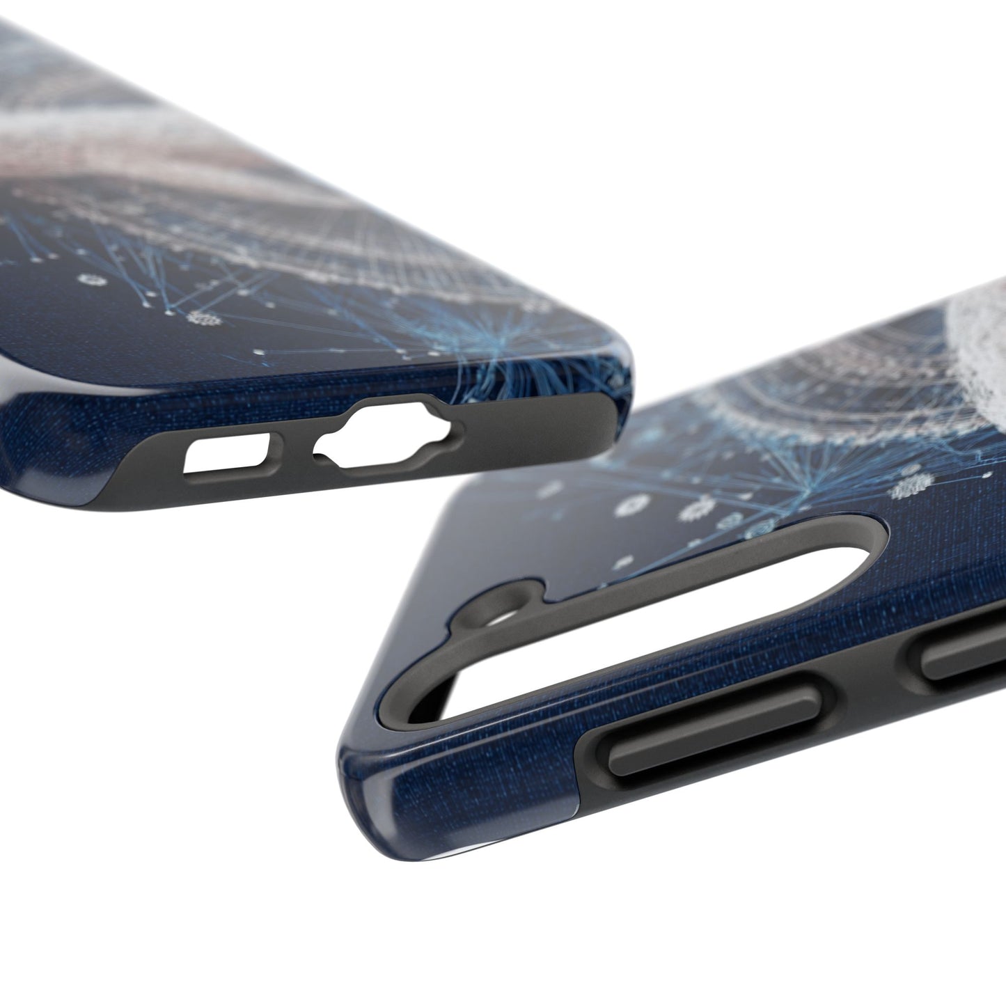 Dolphin Wireframe Phone Case – Ocean-Inspired Tough Case - Artistic Vision