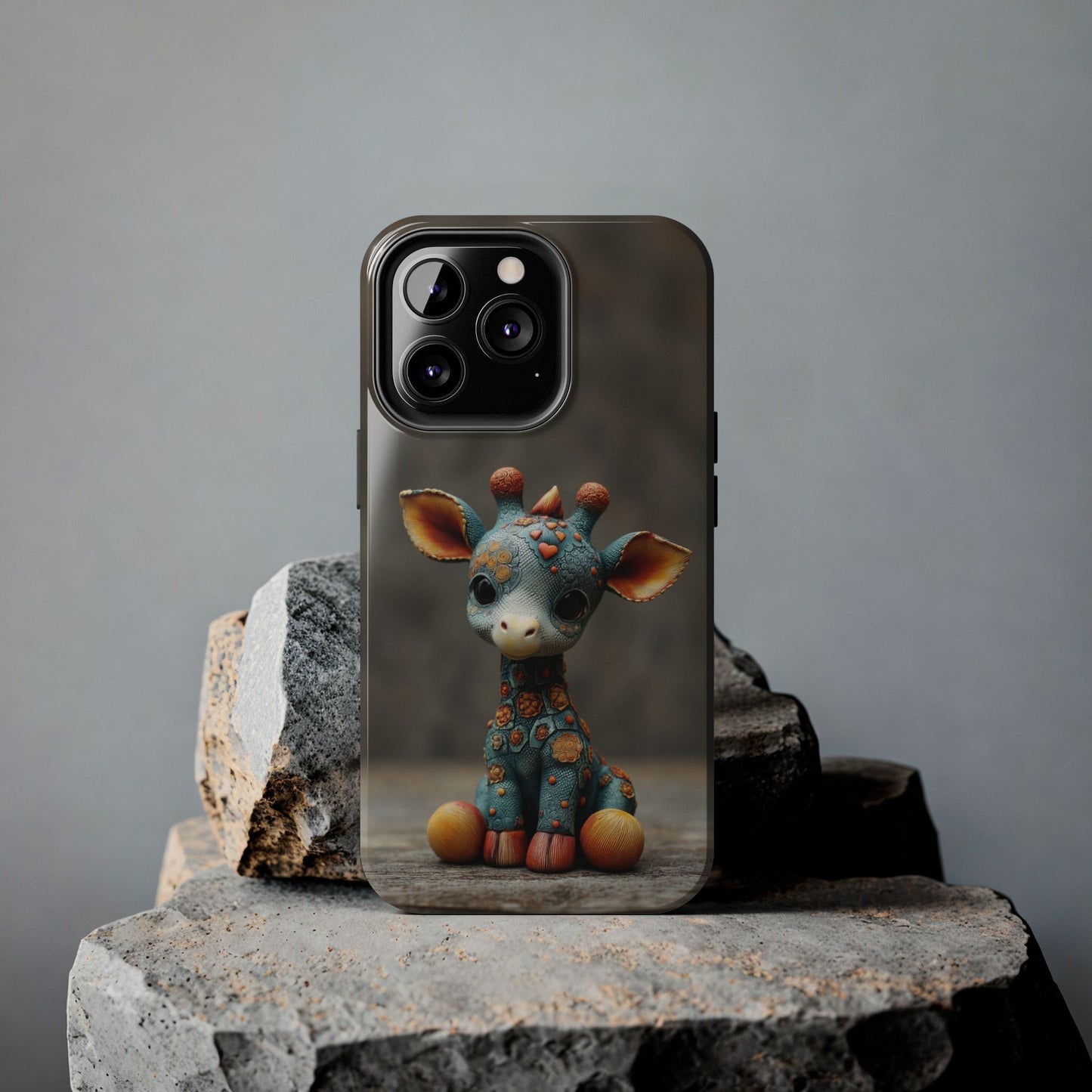 Play-Doh Giraffe – Tough Phone Case with Whimsical 3D Animal Design - Artistic Vision