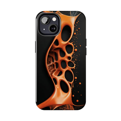 Glossy Lexan case in orange molten pattern