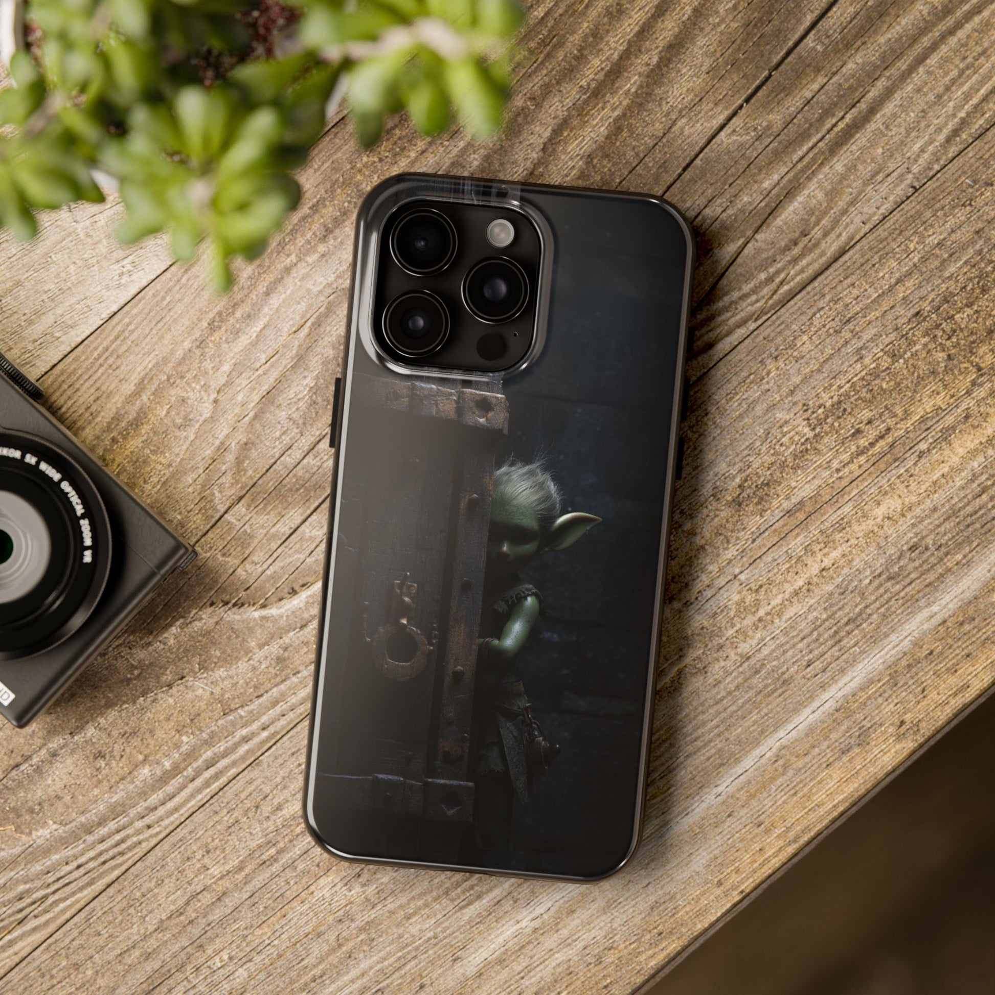 Fantasy Goblin Guard Tough Phone Case – Shadow Gate Design - Artistic Vision