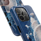 Spiral Shell Bloom Wireframe Phone Case – Marine-Inspired Abstract Shell Design - Artistic Vision