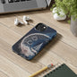 Sailboat & Moon Wireframe Phone Case – Nautical Night Voyage Design - Artistic Vision