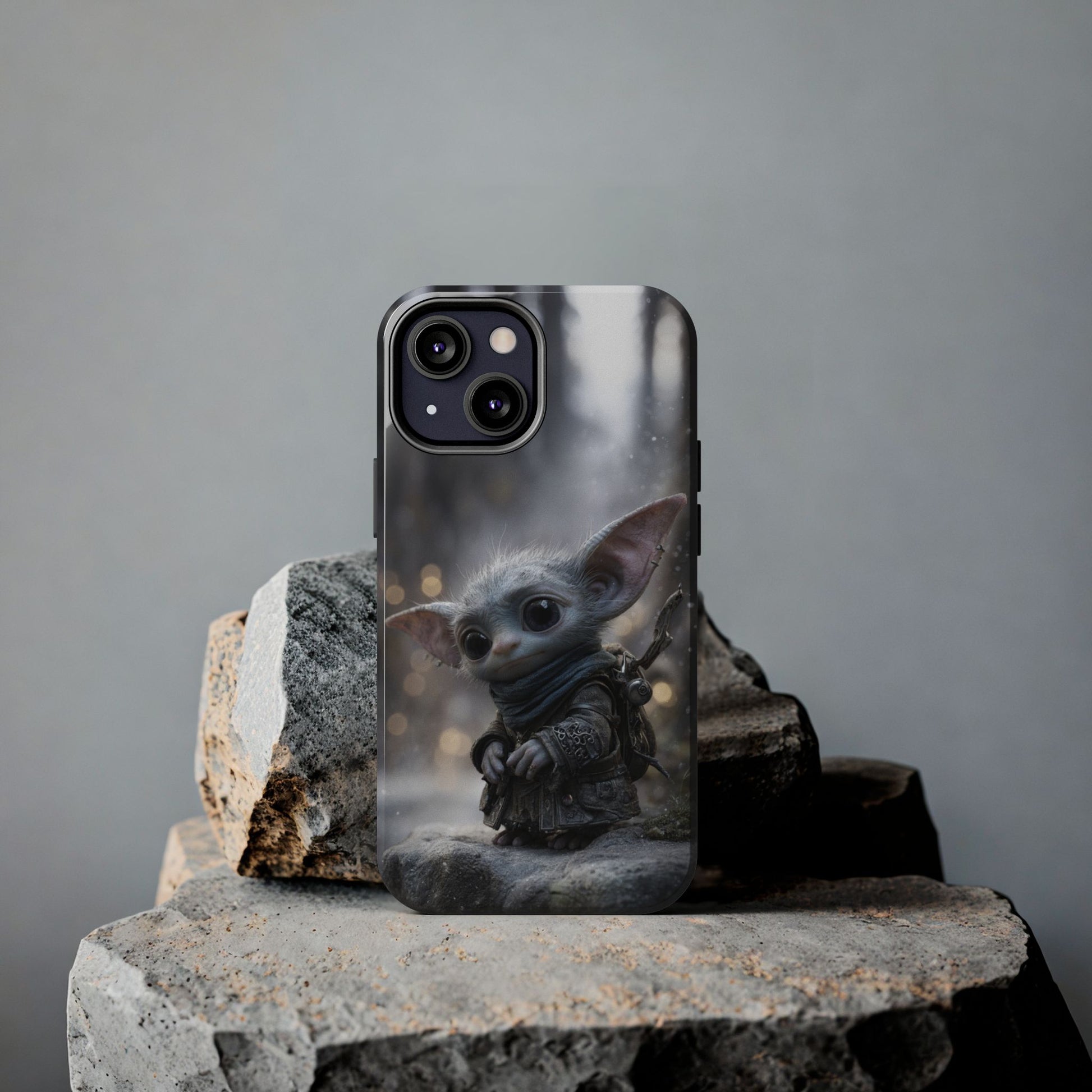 Cute Goblin Tough Phone Case – Winter Forest Design - Artistic Vision
