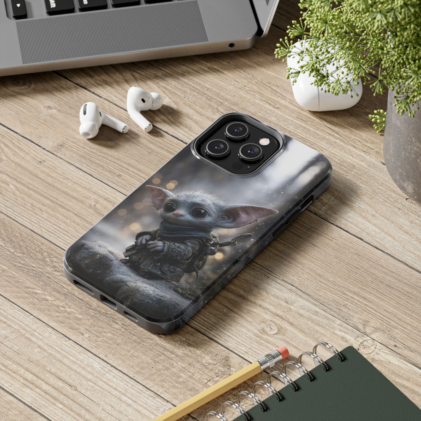 Cute Goblin Tough Phone Case – Winter Forest Design - Artistic Vision