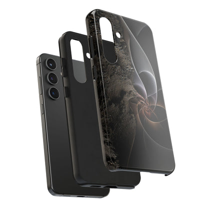 Phone case with contrast of nature and geometry