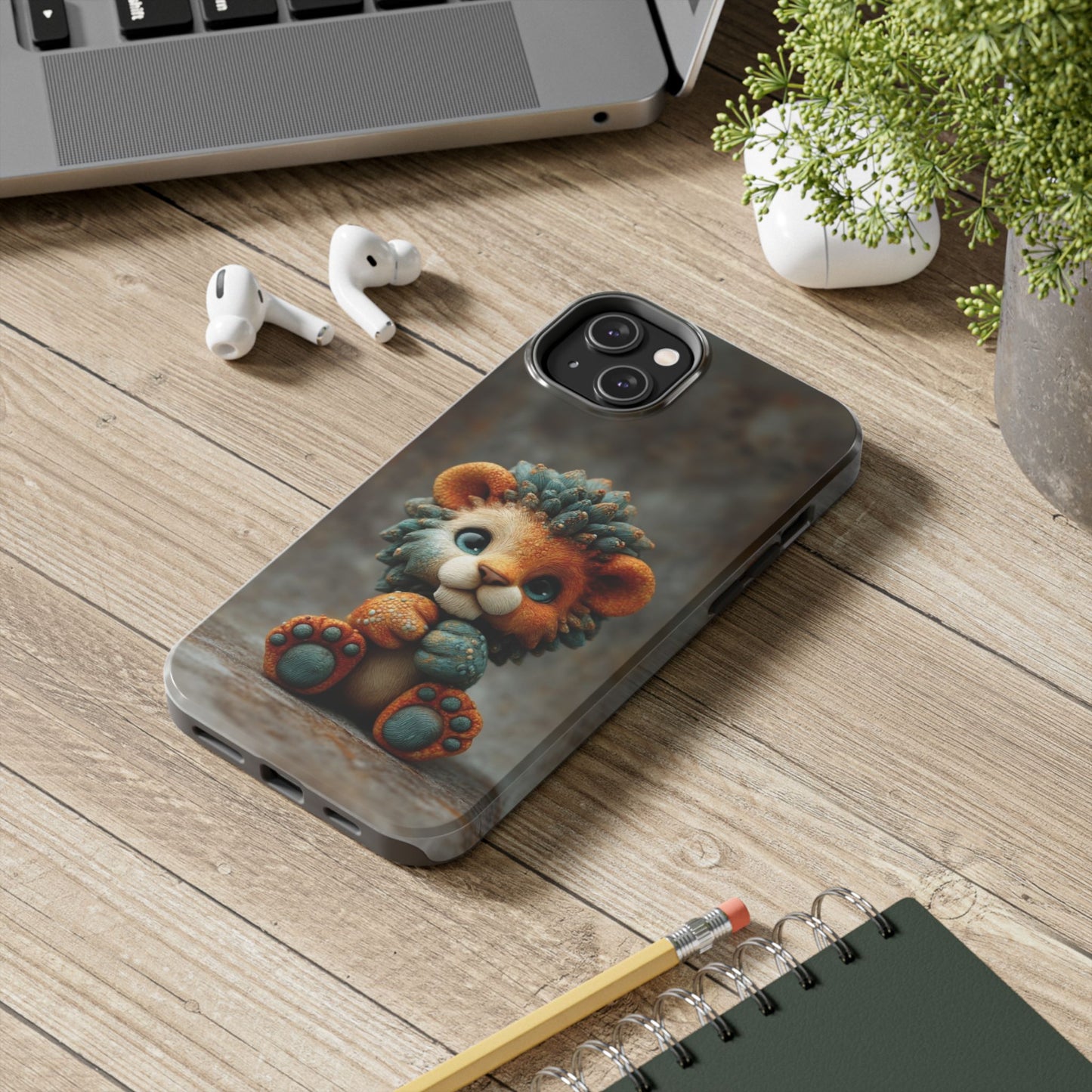 Play-Doh Lion – Tough Phone Case with 3D Clay Cub Design - Artistic Vision
