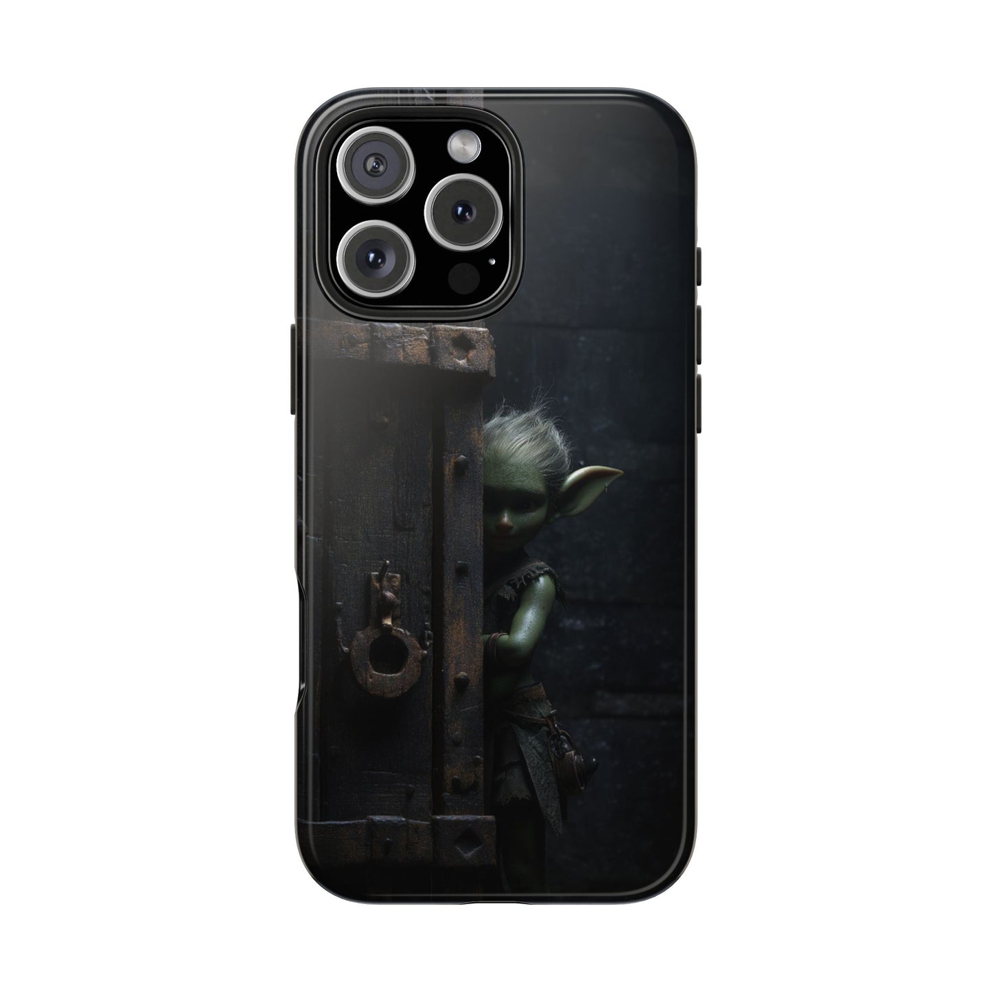 Fantasy Goblin Guard Tough Phone Case – Shadow Gate Design - Artistic Vision