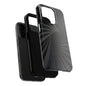 Obsidian Fan Tough Phone Case – Black Gold Radial Geometry - Artistic Vision