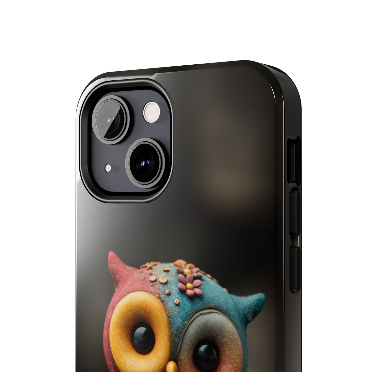 Play-Doh Owl – Tough Phone Case with Clay Texture and Big-Eyed Charm - Artistic Vision