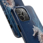 Seahorse Wheel Wireframe Phone Case – Nautical Design with Mechanical Motion - Artistic Vision