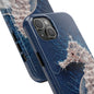 Seahorse Wireframe Phone Case – Elegant Oceanic Tough Case - Artistic Vision