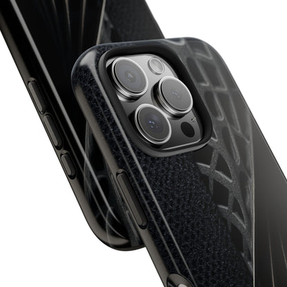 Carbon Helix Tough Phone Case – Twisted Black Lattice Pattern Design - Artistic Vision
