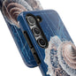 Spiral Seashell Wireframe Phone Case – Coastal Art Tough Shell - Artistic Vision