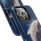 Dolphin Wireframe Spiral Phone Case – Tough Ocean Design with Dynamic Motion - Artistic Vision