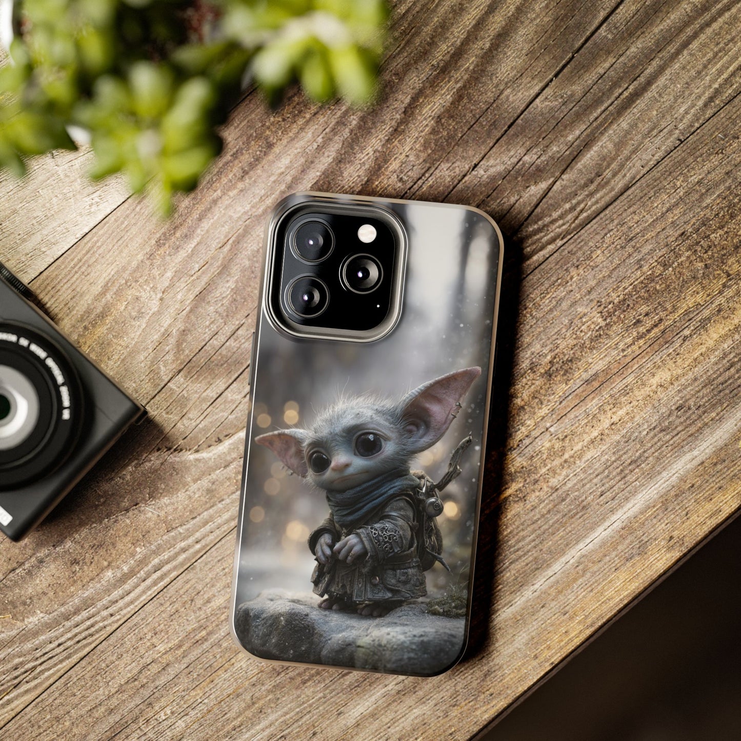 Cute Goblin Tough Phone Case – Winter Forest Design - Artistic Vision
