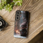 Whimsical Elf Mage Tough Phone Case – Magic Staff Forest Design - Artistic Vision